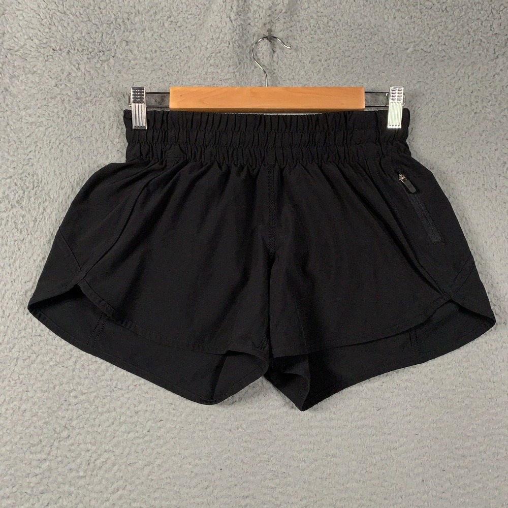 Lululemon Tracker Short V 4" Women's 6 Black Athletic Running Workout Activewear